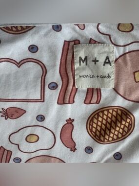 Monica + Andy Organic Cotton Breakfast Baby Blanket 32” x 32”